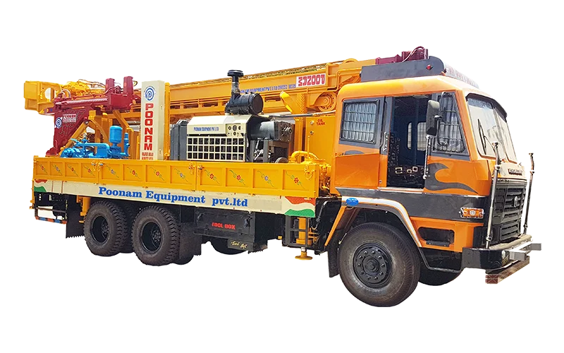 DTH Drilling Rig with Hydraulic Rod Changer with Mud Pump